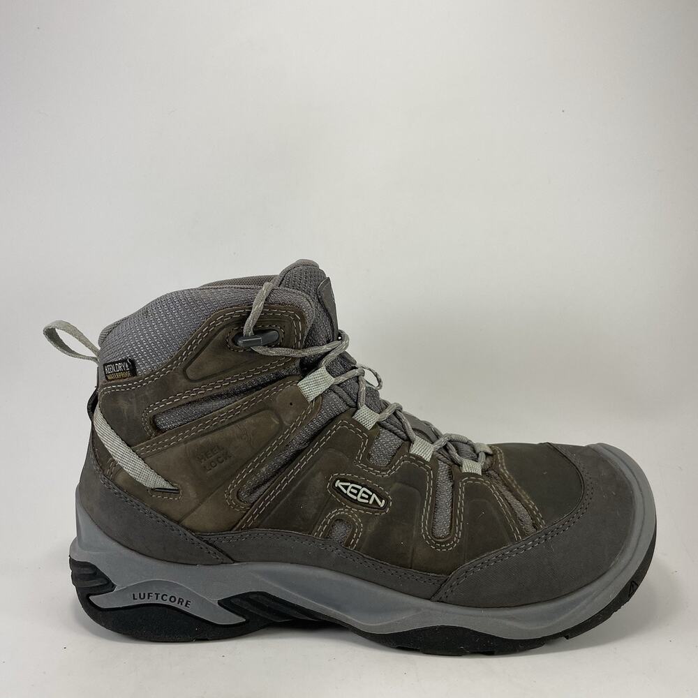 Keen Circadia Mid WP Hiking Boots Steel Grey Wide Womens Size 9 Wide Boot